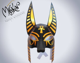 Anubis mask printable. Egyptian mask. Mask pattern Anubis costume mask. Egyptian costume mask. Egyptian party. Anubis mask pattern. Anubis