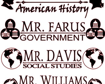 Social Studies Teacher Subject Stickers