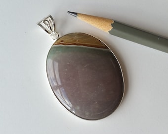 Sterling silver Succor Creek jasper pendant