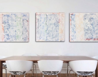 Abstract Painting Large Abstract Tripych Painting Original Wall Art on Canvas Modern Acrylic Canvas Painting
