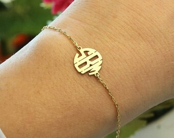 Monogram Bracelet Bracelets Custom Jewelry Rose Gold Monogram Jewelry Bridesmaid Gift Personalized Gift Personalized Jewelry Gift For Her