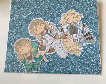 Cute Girl - Die Cuts / Scrapbooking