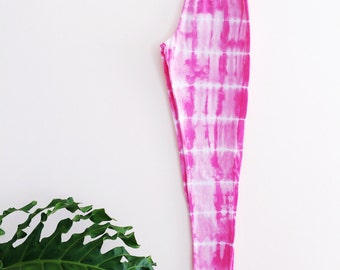 Pink Tie Dye Leggings, Women's Tie Dye Clothes