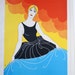 SALE - Lux Soap - Art Nouveau Poster -- Vintage Serigraph Print -- Colorful Female Illustration