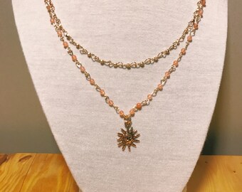 Doubel Layer Beaded Choker