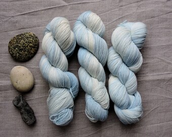 Sky 4ply- Hand Dyed Yarn - sock merino wool