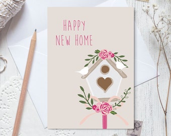 Happy new home card, congratulations on your new home, moving card, moving house