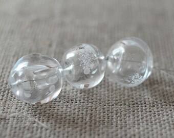 Handmade Glass Lampwork Beads - Hollow Transparent Beads