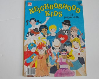 CLEARANCE - Neighborhood Kids Paper Dolls Unpunched Original 12 Dolls (248)
