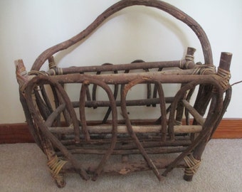 ADIRONDACK MAGAZINE RACK, Adirondack Furniture, Adirondack Home Decor, Adirondack Furnishing, Bentwood Magazine Rack, Cottage Decor