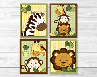 Safari Jungle Animal Nursery Wall Art PRINTABLE Instant Download A311