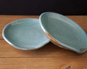 Ceramic Blue Spoon Rest - Blue Tea Bag Rest - Mothers Day Gift - Wedding Gift - House Warming Gift - Hostess Gift