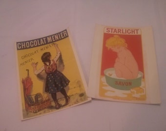 Vintage of late 1890's Posters Ads Reproduction Postcards