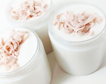 Sugar Scrub TOASTED COCONUT. Whipped Sugar Scrub Soap. Gift for Her. Emulsified Whipped Scrub. Shaving Soap. Bath and Beauty. Scrub. Gift