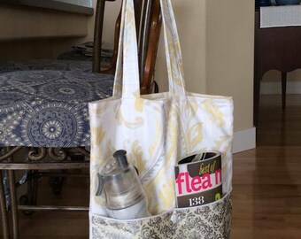 Light Yellow Paisley Tote Bag