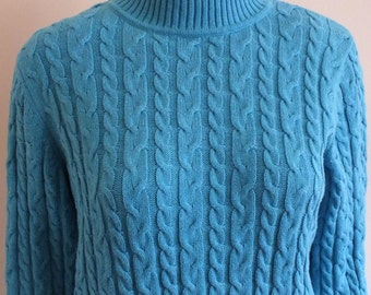 Croft & Barrow size petite PXL t-neck sweater, 100% cotton like new condition
