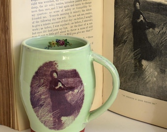Jane Eyre quote, literary gifts, literary quote, Charlotte Bronte, mug pottery, book lovers, bookish, mother's day gift