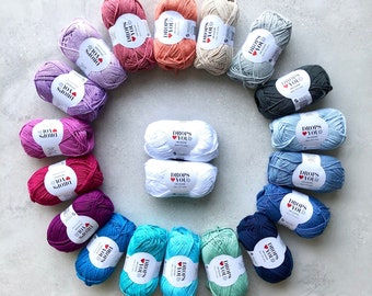 1kg cotton yarn bundle! 100% Egyptian cotton 10ply / aran knitting crochet yarn - 20 balls