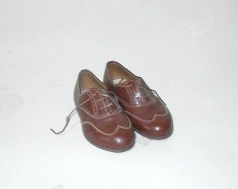 genuine leather children shoes/1920/30s/Art Deco/Vintage/Italy