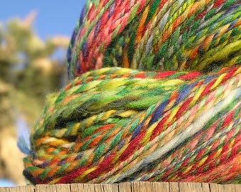 Hand Spun Yarn - Merino Wool - Crazy Colors