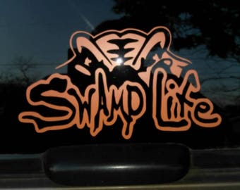 Vinyl Car Decal Swamp Life With Florida-Gators-UF-Go