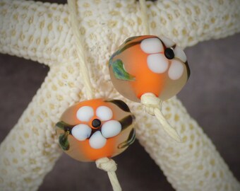Stephanie Dieleman lampwork earring pair