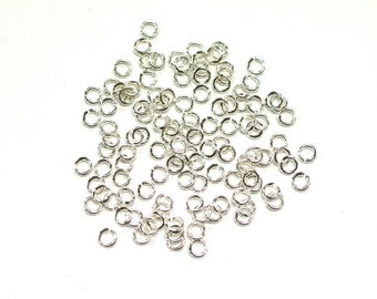 5 grams x 4mm Tarnish RESISTANT Silver Plated Jump Rings