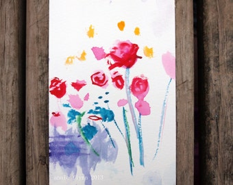 Archival Print of Original Watercolor Painting "Sweetheart"