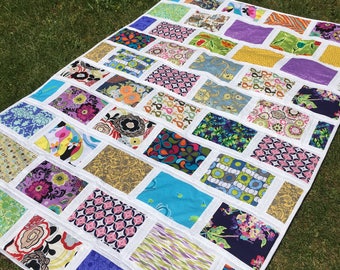 READY TO SHIP Patchwork quilt, hand made, Classic quilt , twin size ,cotton blanket ,53 x 77 inch