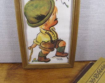 Small Framed Print - Josie - Heins - German Boy