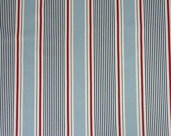 English fabric Clarke and Clarke Sail stripe Navy