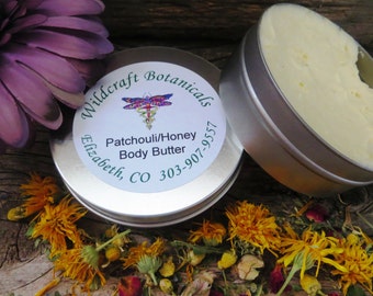 4oz Tin of Happy Hippie/Patchouli Honey Fragrance Luscious Body Butter