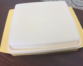 Tupperware Yellow Dividec Storage Container