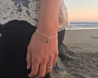 turquoise bracelet, boho jewelery