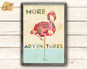 Flamingo Collage - More Adventures