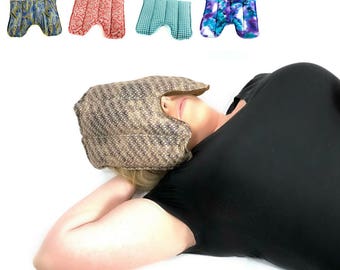 Microwave Heat Pack, Eye Pillow, Relaxation Gift for Him or Her, Migraine, Sinus, Pain Relief, Cold Pack, Flax & Rice Heating Pad, Allergies
