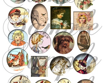 3 Sheets of Children Storybook Collage Sheets---SALE---