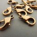 12 Brass Clasps Lobster Claw - 15 mm - Large