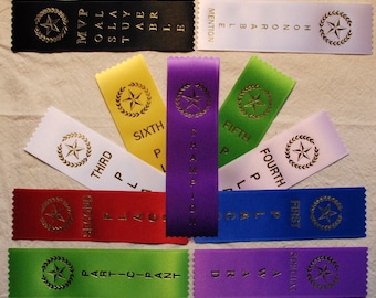 LOT OF 50 1st, 2nd, 3rd, 4th, 5th, 6th, place Ribbons Your choice