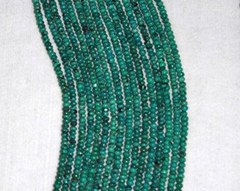 Turquoise, Turquoise Rondelle, Smooth Rondelle, Natural Turquoise, Natural Stone, Blue Green Bead, Full Strand, 5mm