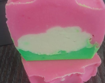 Natural Shea Butter soap/ Handmade soap/ watermelon soap/ cold process soap