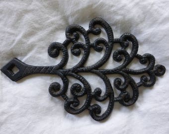 Vintage Cast Iron Swirl Trivet