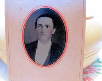 Vintage tin type photo of a nice looking young man