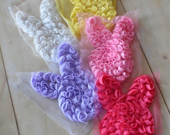 Easter Bunny, Easter Shabby, Shabby Bunny, Shabby Easter Bunny, Easter Shabby Trim, Easter Shabby Rosettes, Easter Headbands, Shabby Flowers
