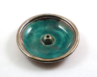 INCENSE BURNER Raku Handmade Ceramic Pottery
