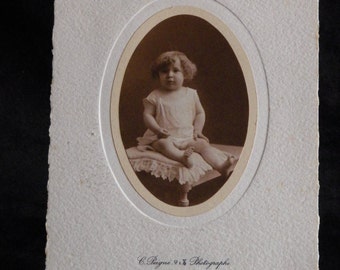 Photography old child by Constant Peigné workshop Photographer | FRANCE 1800 vintage photograph