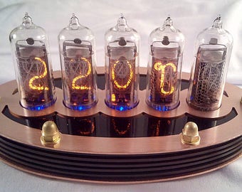 5-tube Nixie Thermometer V2 (DIY Kit, with copper top)