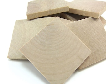 2" Unfinished Wooden Square Tiles (50mm)