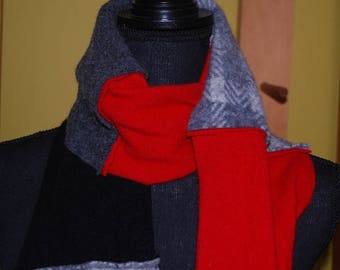 Upcycled Cashmere and Wool Scarf