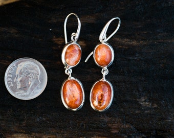 Sunstone Earrings - Stunning Sunstone & Sterling Silver - Sunstone Jewelry - Sunstone Dangle Earrings - Sunstone earrings - Sunstone